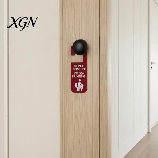 Door Handle Hanging Sign Funny 3D Printed Hanger for Workshop And Office, Don't Come in I'm Printing, Durable Plastic PLA Material Privacy Plaque Knob