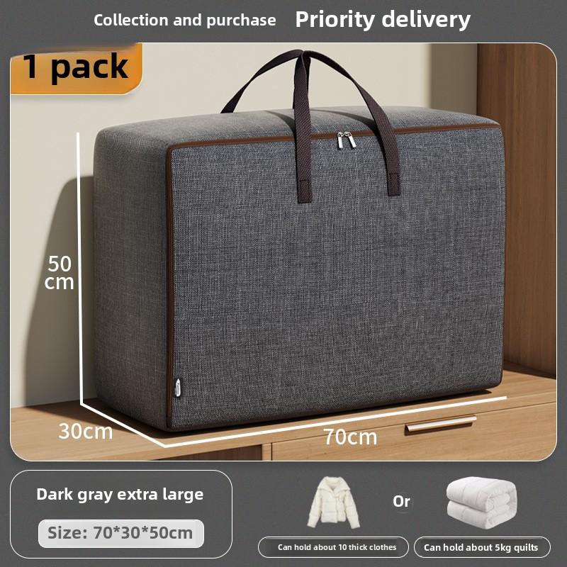 

Большая сумка для переезда из ткани Оксфорд, водонепроницаемая сумка для хранения одежды, одеял, постельных принадлежностей и багажа, дорожная сумка, органайзер для общежития Medium 50*35*20cm темно-серого