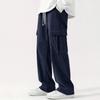 Tooling Men's Corduroy Loose Wide Leg Straight Versatile Casual Pants Army Green Multi-Pocket