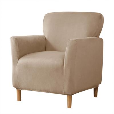 Bezug für kleinen Sessel S, Samt, Beige, Cappuccino