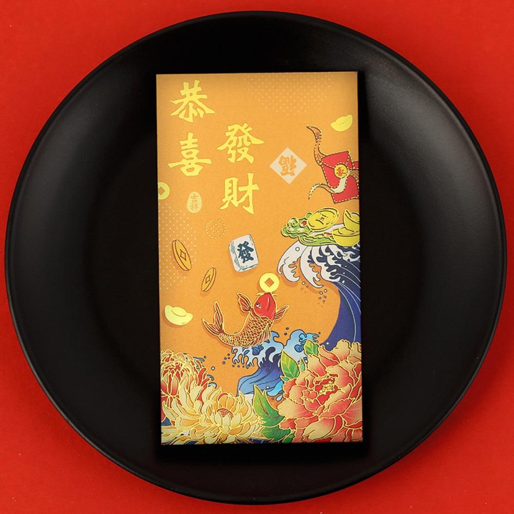 10pcs Festive Decor Cartoon Red Envelopes Blessing Chinese Style Red Pocket Traditional Lucky Money Bag Spring Festival