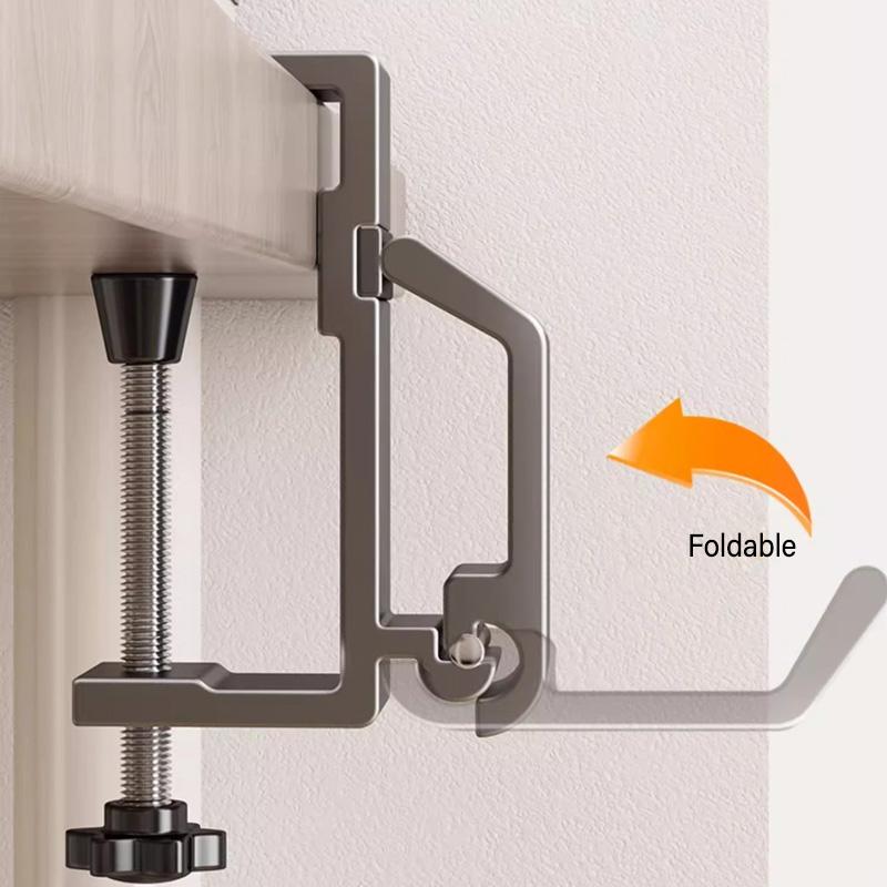 Thickened Adjustable Desk Edge Hook Headset Desk Hanger Backpack Storage Hanging Hook Holder Punch-free Home Office Organizer