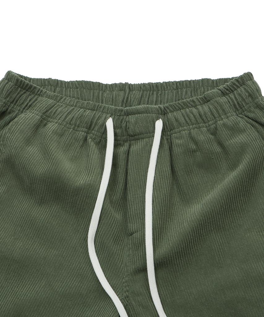 ARCANE FUNK Corduroy Logo Half Pants Light Khaki