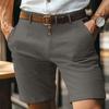 Nuovo Arrivo Estivo Pantaloncini da Uomo Pantaloncini da Uomo in Lino a Cinque Pollici Lisci con Bottone Davanti Pantaloni Casual Sportivi da Spiaggia