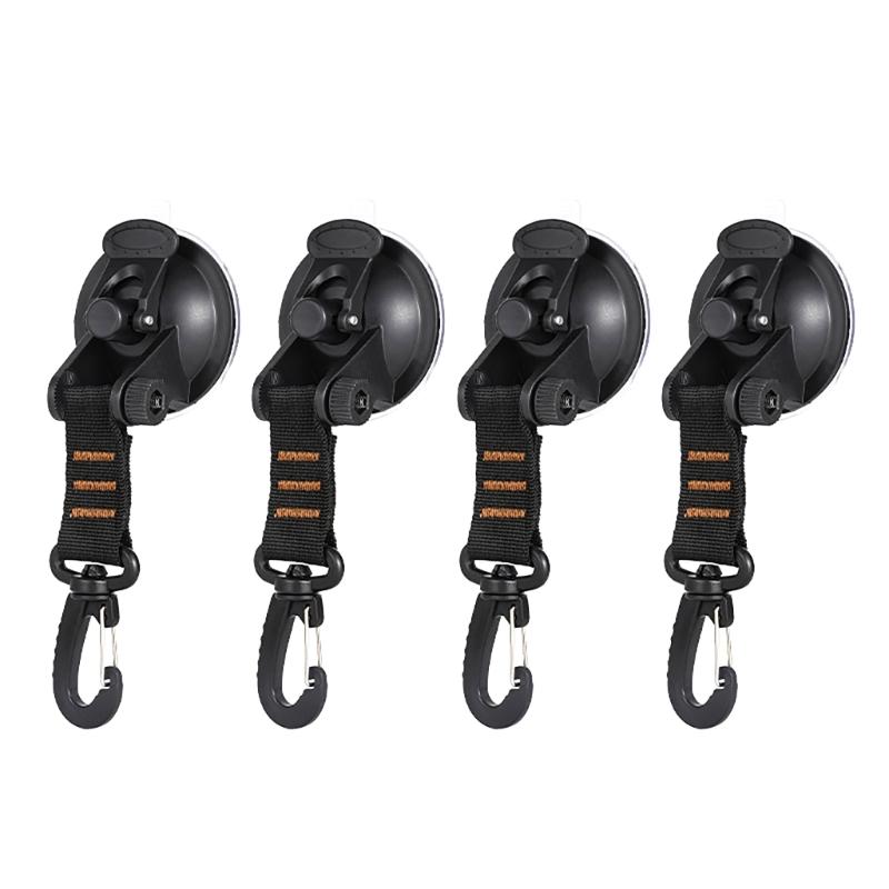 4pcs Weatherproofed Suction Hook Convenient Hanging Hook Car Roof Awnings Hook for Various Outdoor and Indoor Space