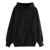 Women's Fashion Casual Solid Color Hooded Loose Fleece-Lined Thick Long Sleeve Sweatshirt