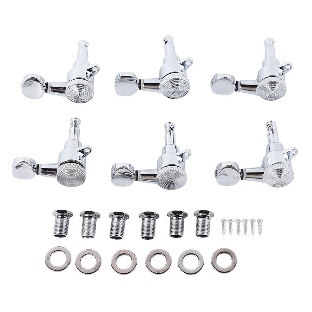 Metal Guitar Locking Tuners 6R Configuration Guitar Tuning Key Set  Electric Guitar