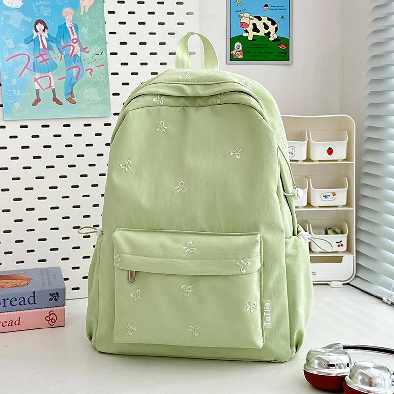 School bag new high value fresh sweet candy color backpack junior high school students lightweight travel backpack