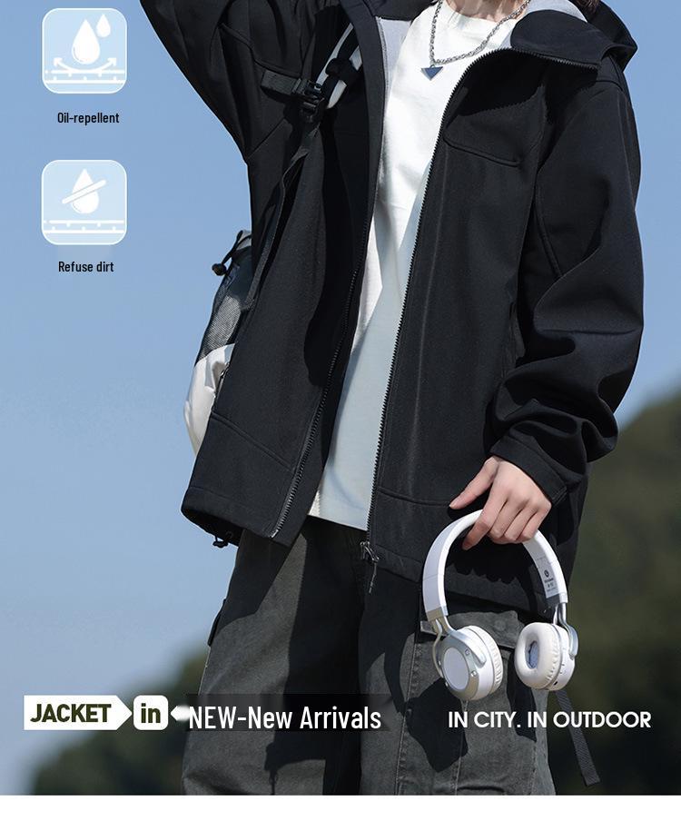 Windproof Waterproof Softshell Mountaineering Jacket - Trendy Outdoor Sports Gear for Spring & Autumn