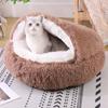 Pet Nest Winter Warm with Cover Pet Pad Anti-kick with Own Quilt Kennel Semi-closed Soft Half Pack Cat Nest