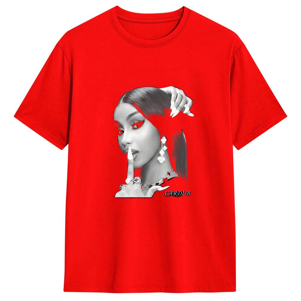 Cardi B Vintage T Shirt Summer Cotton T Shirts For Unisex Fashion Pattern Tee Shirt Shortsleeved Vintage Tees