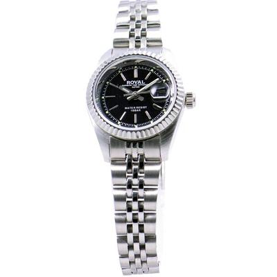 J-AXIS Women's RY-DL06 (SB In Jaxis Royal Sun Flame) Round Watch Silver Analog