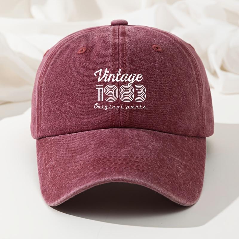 1983 Printed Baseball Cap High Quality Retro Washed Cap Soft Fashion Versatile Sports Baseball Cap Peaked Cap