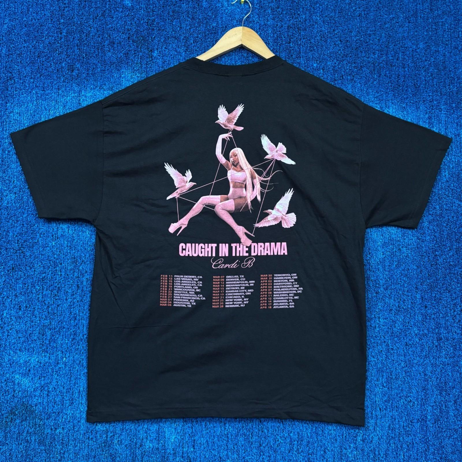 Cardi B Caught in the Drama Little Miss Drama Tour Tee XL Unisex T-Shirt L
