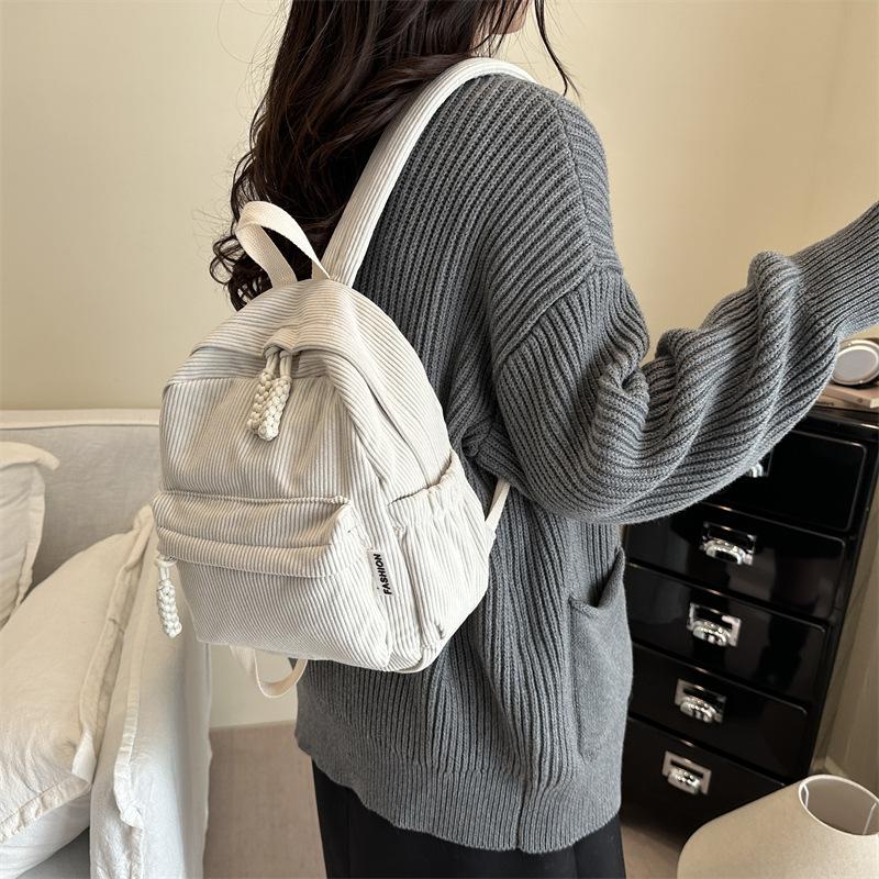 Schoolbag1011 Mori ins wind velvet backpack small fresh girl versatile small bag simple shopping mini backpack
