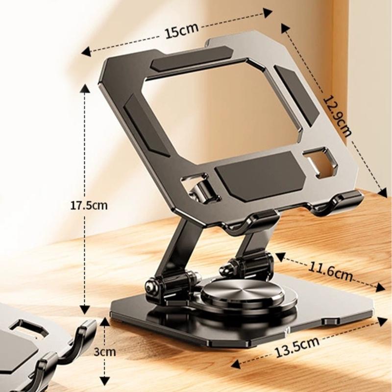 360 Degree Rotating Adjustable Tablets Stand Foldable Holder For Multiple Devices Alloy Steel Construction