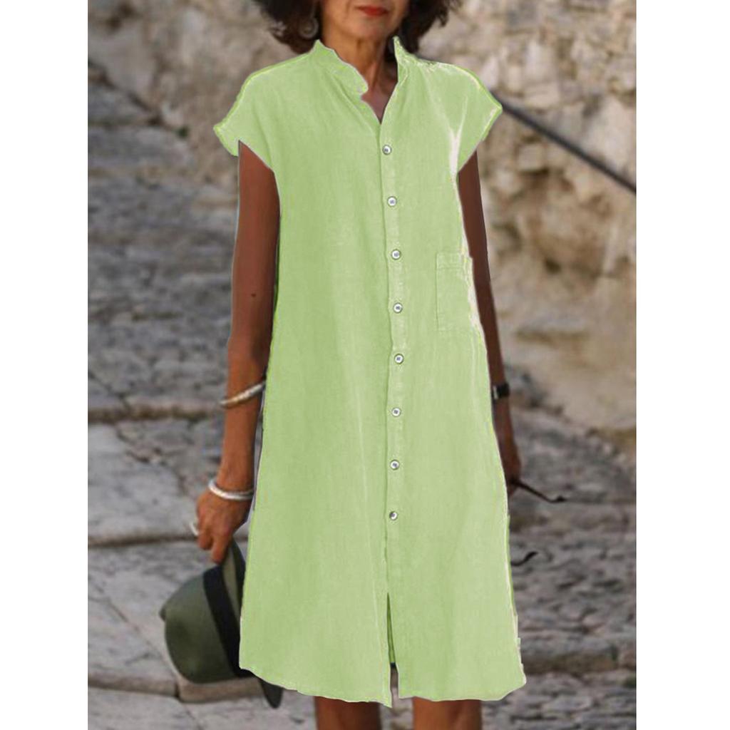 Damesommerkjoler Avslappet sommerkjole med firkantet hals Løse, flagrende korte tankkjoler