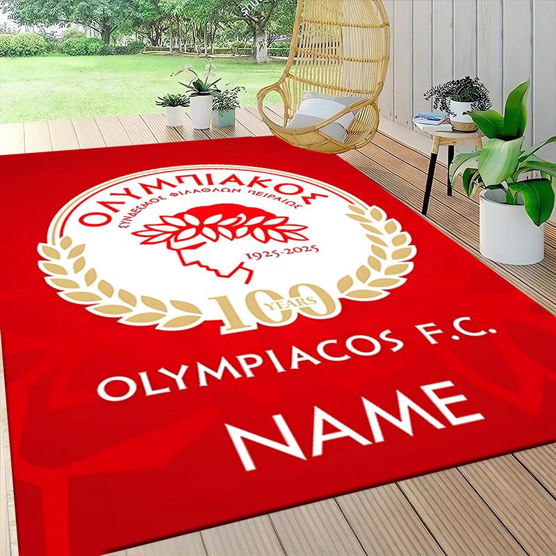 Custom Name Royal Soccer Team Crest Carpet Rug Customizable Soft Washable Anti-Slip Home Living Room Sofa Mats Personalized Rug. 0909209