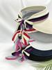 Women's Unisex Colored Ribbon Sun Cap Ball Cap Basic