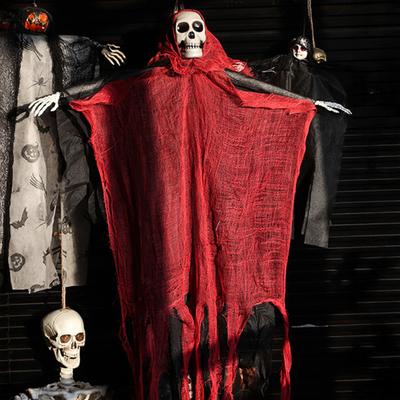 Halloween Hangende Schedel Geest Decoratie Buiten Griezelige Grim Reapers Eng Vliegend Skelet Geest voor Veranda Tuin Tuin Boom Decor