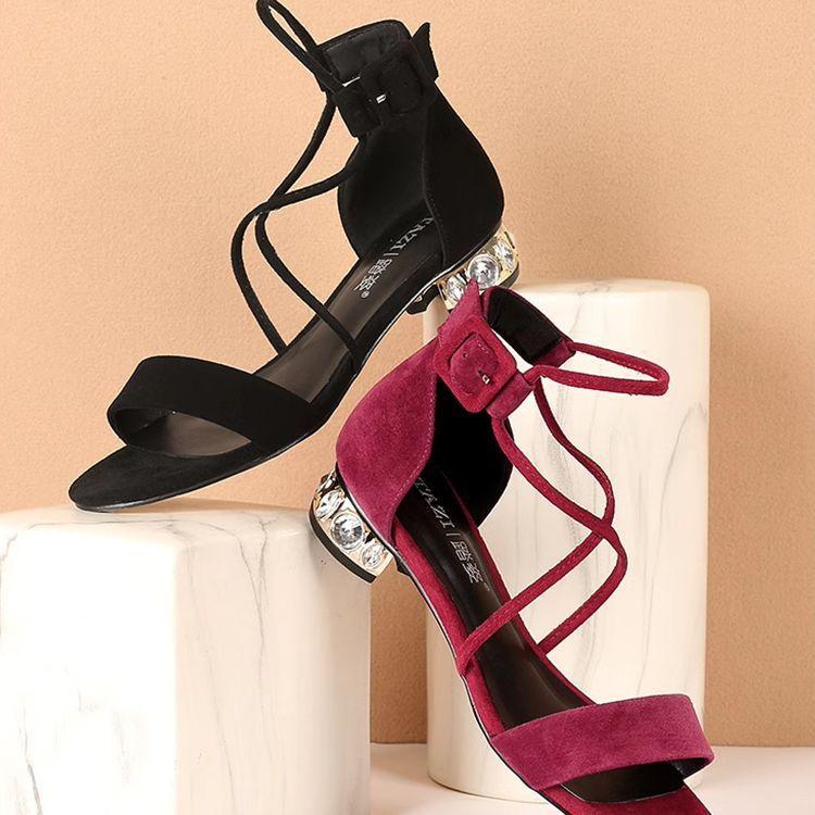 One-word buckle with sandals women's 2025 new summer outer wear flat heel summer versatile super French beautiful summer women's shoes