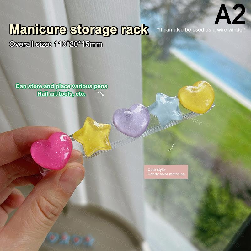 Cartoon Nail Brush Holder Stand Salon Pen Rack Accessoire Brushes For Manicure Tool Nail Art Brush Holder Carrier Storage