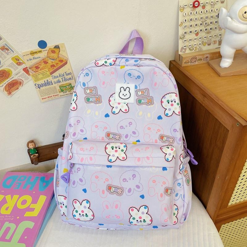 

Милый рюкзак для девочки новый повседневный и легкий рюкзак женский для учениц средней школы, старшей школы, студенток колледжа No pendant фиолетовый