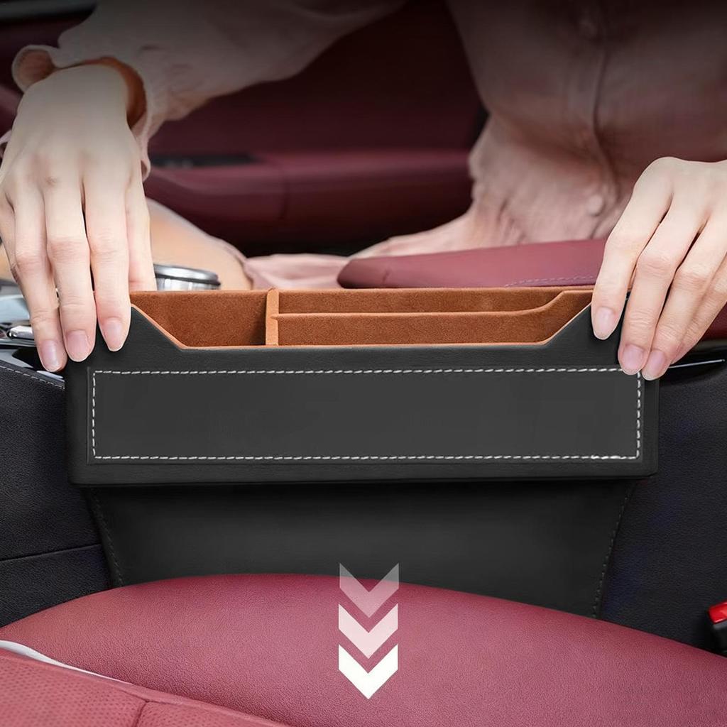 Car Seat Filler Organizer Auto Organization Storage Box Auto Side Seat Gap Storage Box For Phone Sunglasses Cards Keys Money For