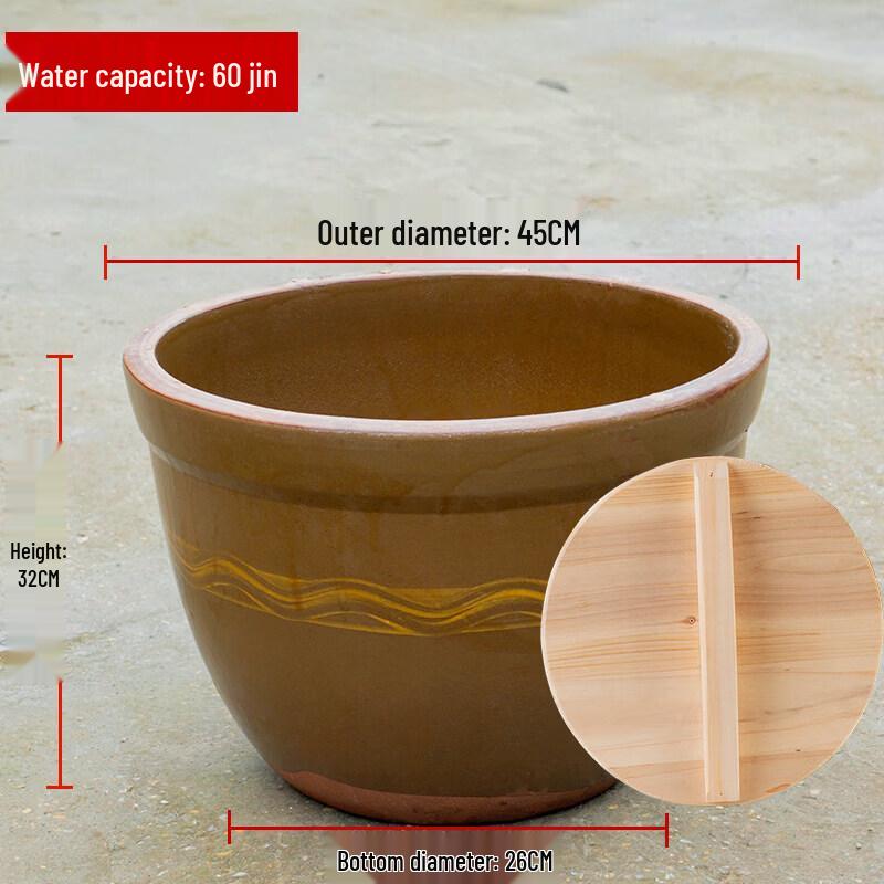 Traditional Ceramic Rice Wine Fermentation Jar