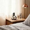 3D Printed Cat Figurine Minimalist Elegant Sitting Cat Sculpture Modern Animal
