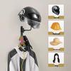 Wall-Mounted Helmet Rack: Versatile, Punch-Free Display & Storage for Helmets and Hats