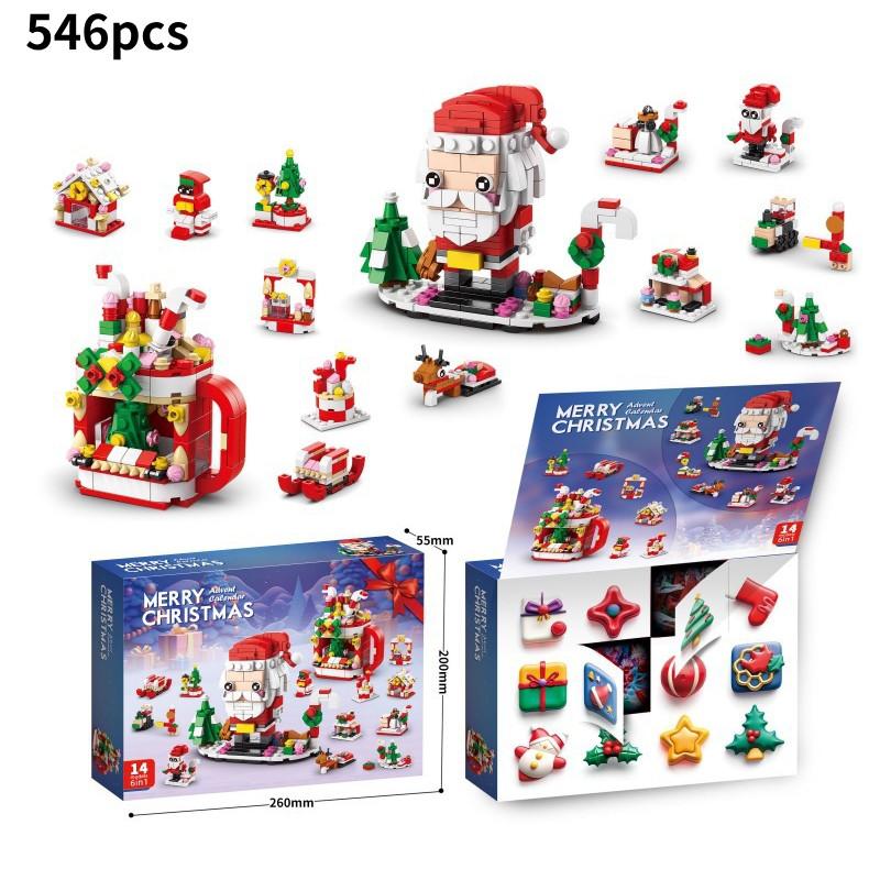 Engaging Compatible Lego Christmas Block Set With 24 Boxes And 400 To 800 Pieces