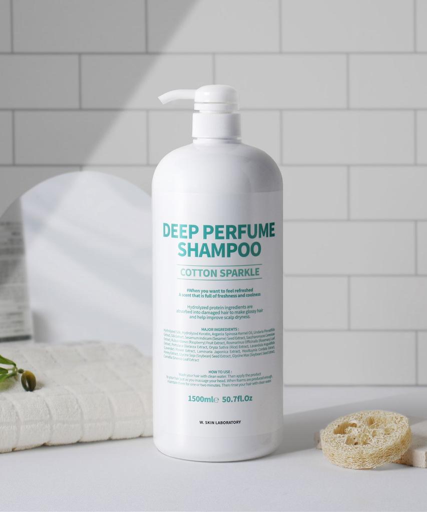 [ 2 Pack ] Deep Perfume Shampoo 1500ml (4 Types) / (Baby Powder, White Musk, Cotton Sparkle, Rose Garden) Choose 2