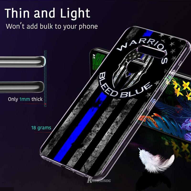Thin Blue Line American Flag For LG V60 V50S V50 G8X G8S G8 G7 ThinQ 5G K61 K51S K41S K30 K20 Q60 Q9 Soft Phone Case