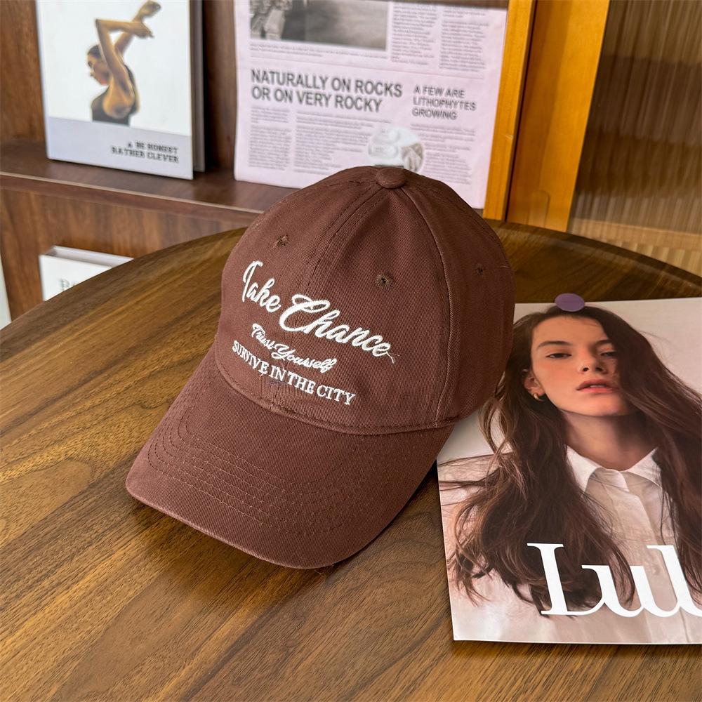 Sonnenkappe Damen Gesicht Kleiner Hut Damen Frühling und Sommer Sonnenschutzkappe Stickerei mit Buchstaben Baseballkappe Weiches Oberteil Trend