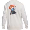Nike Logo Print Crew Neck Sweatshirt Men Tops Light-Ivory FN8515-110