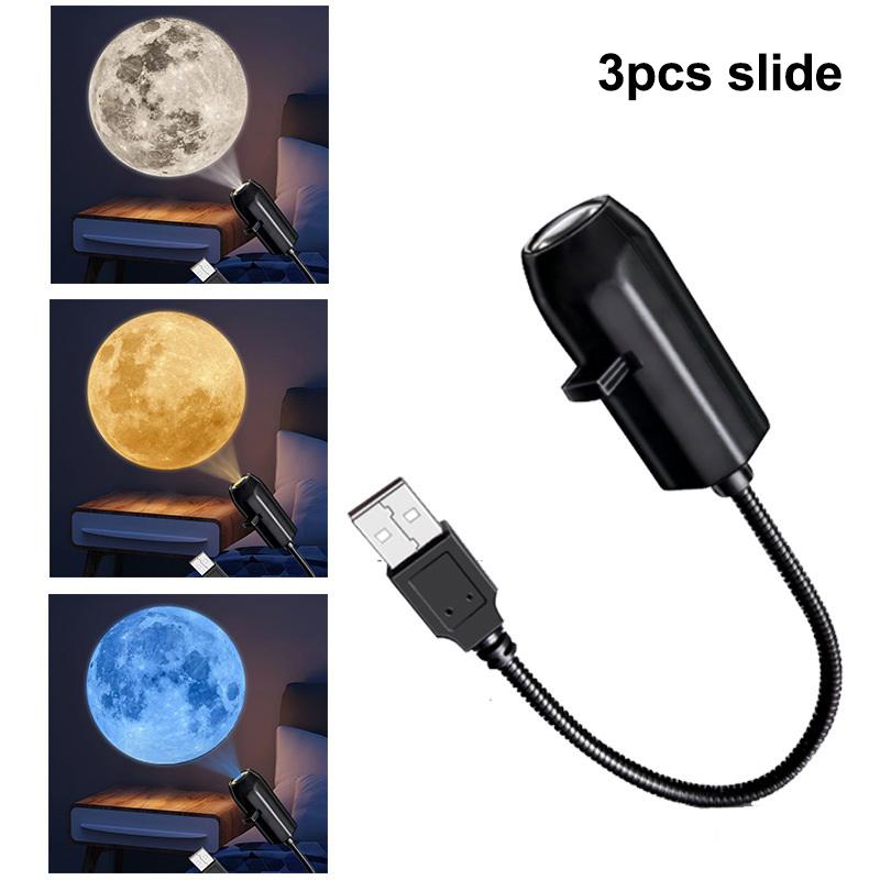 USB-Direktstecker Planetenprojektorlampe Halloween Weihnachts-Atmosphärenlichter Kreatives LED-Nachtlicht für Schlafzimmer-Hintergrund