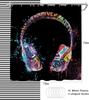 music shower curtain graffiti dj music headphones boy shower curtain 180x 180cm polyester fabric bathroom decoration