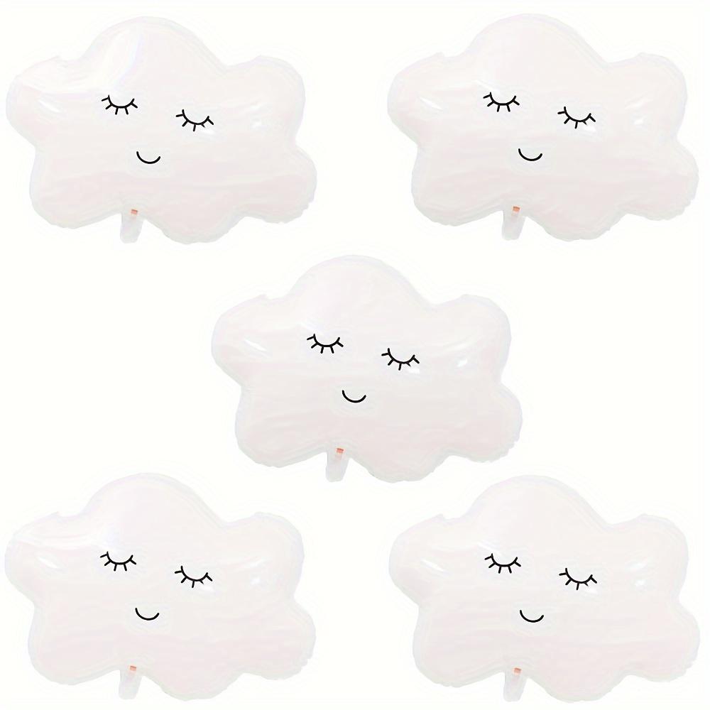 5Pcs 30inch White Cloud Balloons Cloud-Shaped Aluminum Foil Polyester Film Balloons for Gift Giving Cloud Theme Party Birthday Decoration Supplies