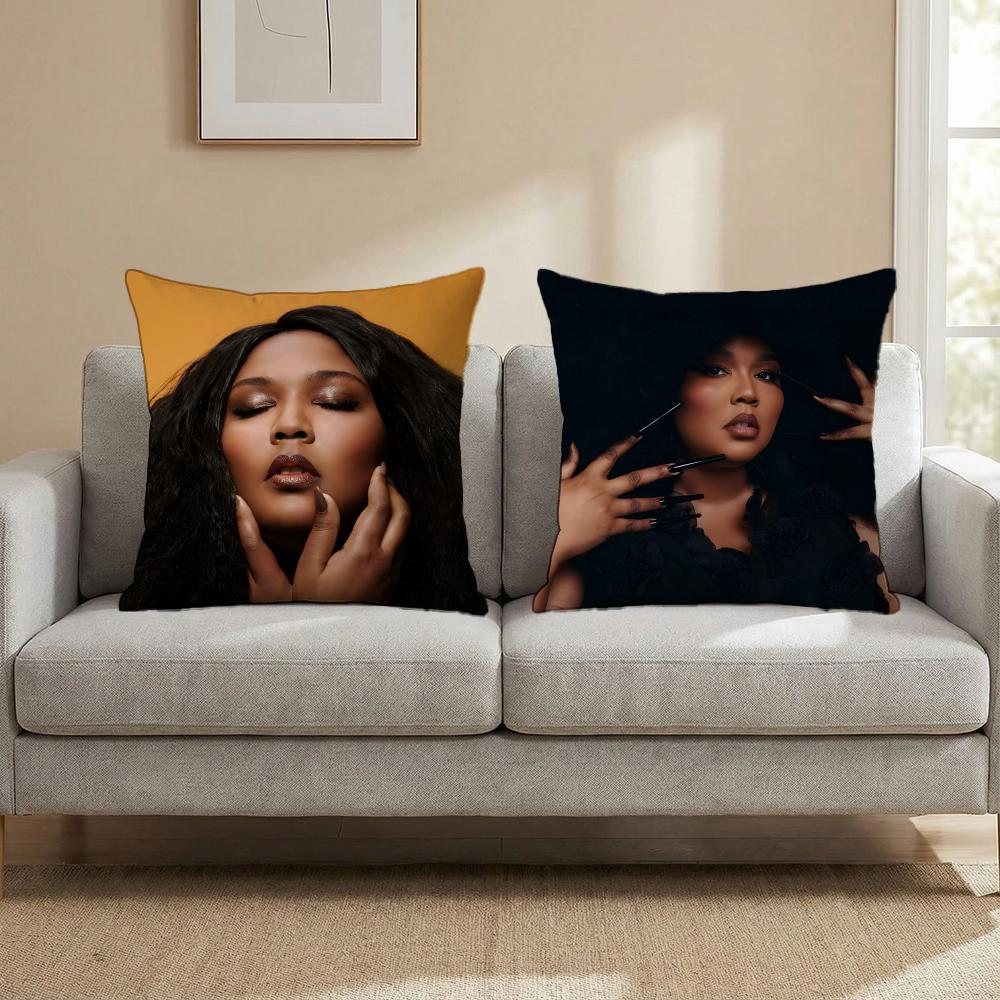 Lizzo Cushion Cover Multi-Scene Pillow Cover for Home & Car - Reversible, Soft & Durable for Daily Use