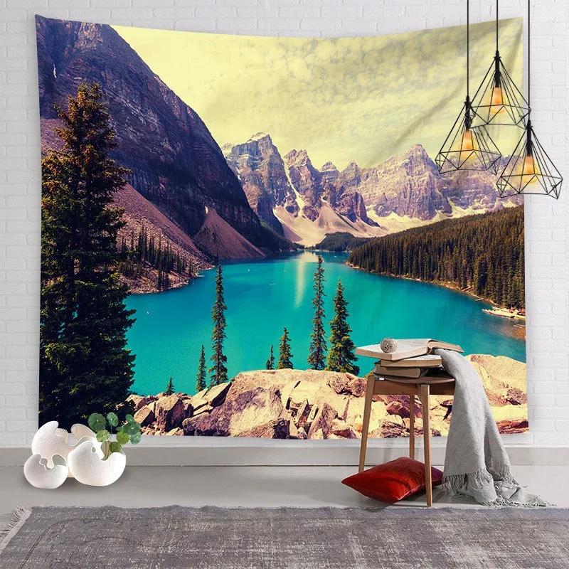 Natural Scenery Waterfall Pattern Tapestry Home Wall Decoration Tapestry Bedroom Living Room Tapestry