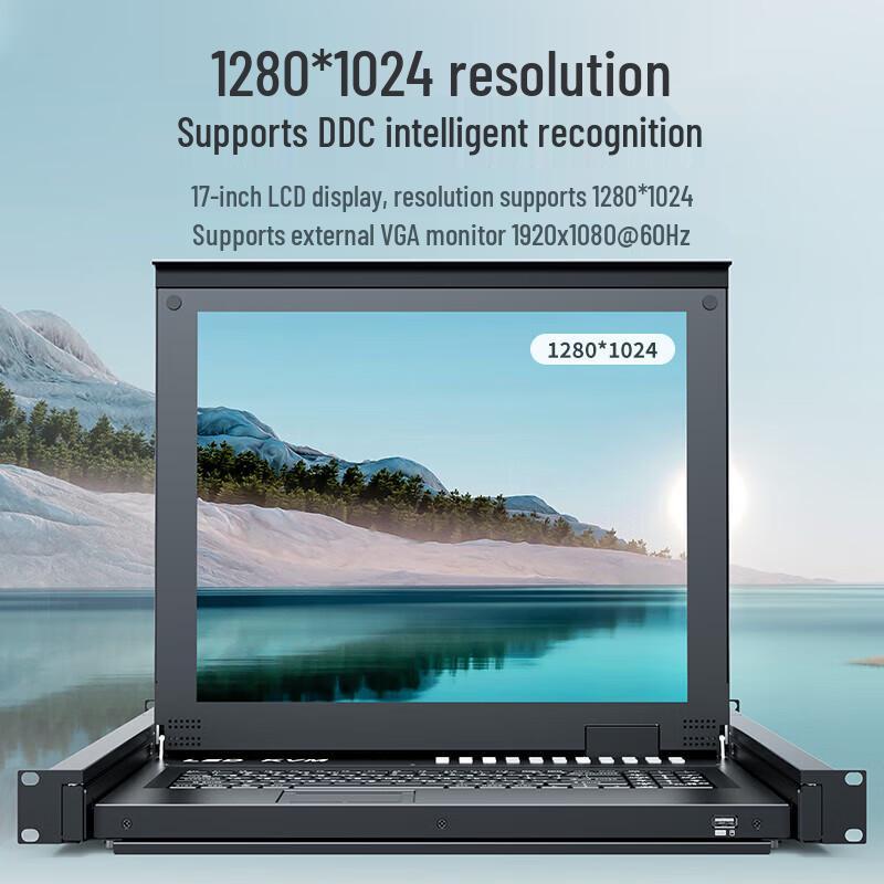 MT-viki Rackmount KVM Console with Integrated Monitor