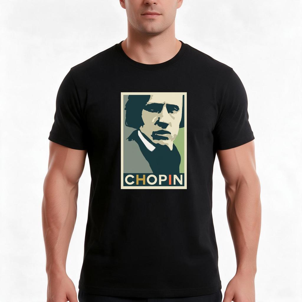 Chopin Tshirt Summer Casual Cotton Tee Oversized Streetwear Tops Vintage Graphic Print Loose Fit Short Sleeve 100 Cotton