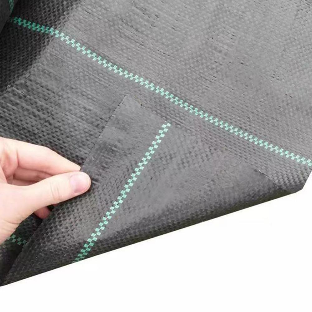 Black Weed Barrier Fabric Heavy Duty Woven Weed Control Fabric Non-Slip Outdoor Rubber Floor Mats