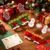 Christmas Party Costume Decorations Glasses Photo Booth Props, Felt Reindeer Santa Snowman Eyeglasses for Holiday Funny Elk Snowflakes Spectacles