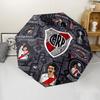 Club Atlético River Plate Print Automatic Umbrella, 8 Rib Iron Frame, Plastic Handle, Suitable for Outdoor Travel &Daily , Ideal Gift