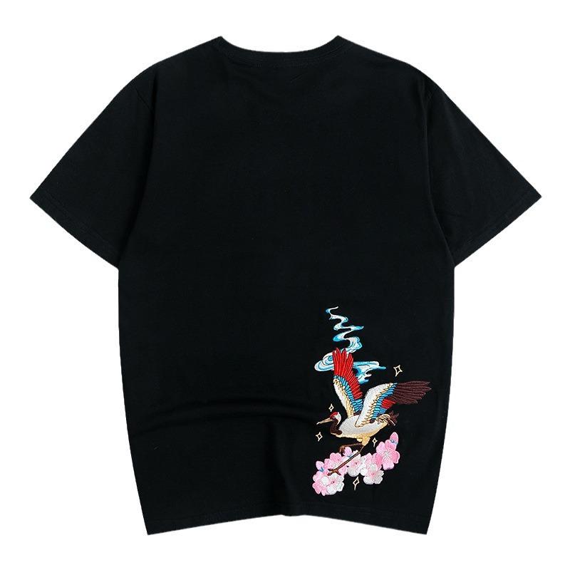 Casual Loose Crew Neck Top Fashionable Printing Short Sleeve Simple T-Shirts Men’s