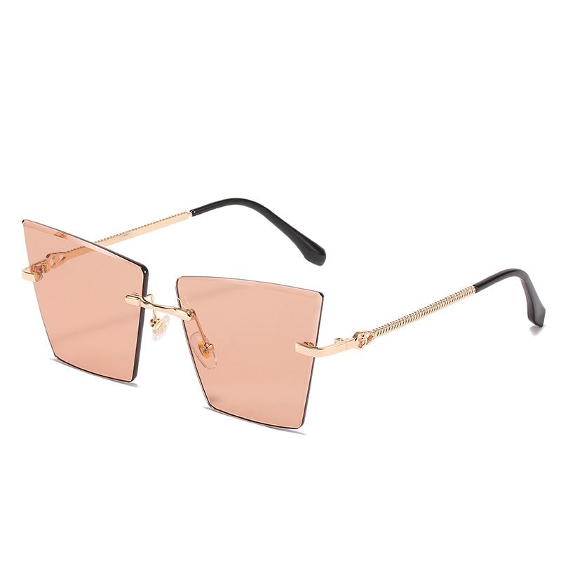 JYL TS Sunglasses Frameless Cat Eye Square Women/S085