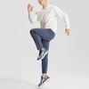 Li Ning Solid Color Flat Crotch Woven Fleece Sports Knitted Pants Men pants Blue AYKQ703-3