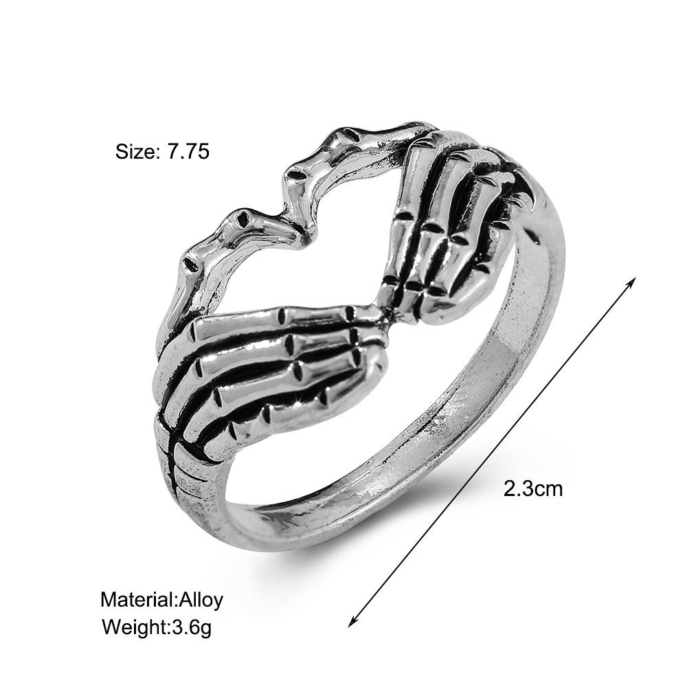 Retro Punk Style Devil Finger Ring for Men and Women – Antique Silver